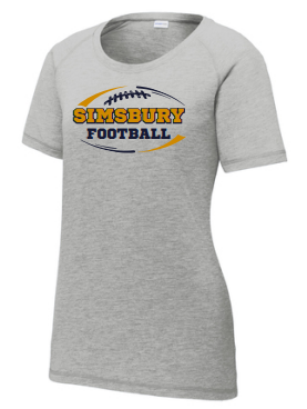 Simsbury Football Women's PosiCharge® Tri-Blend Wicking Scoop Neck Raglan Tee