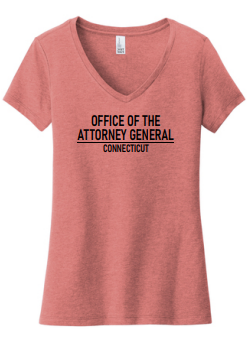 Ladies V-Neck with Logo Full Front