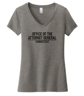 Ladies V-Neck with Logo Full Front