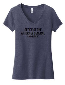 Ladies V-Neck with Logo Full Front