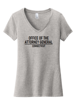 Ladies V-Neck with Logo Full Front