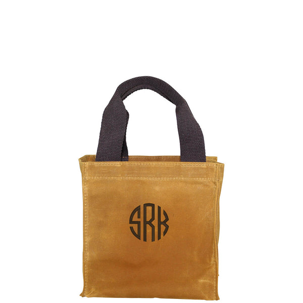Waxed Canvas 6-Pack Beer Bottle Tote