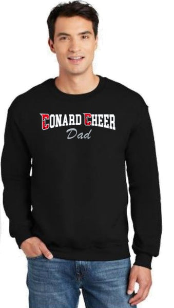 Conard Cheerleading DryBlend® Crewneck Sweatshirt (Dad, Mom, Bestie, Alumni)