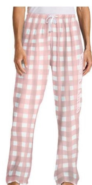 Women's Flannel Plaid Pant with Cheerleading Logo on Leg