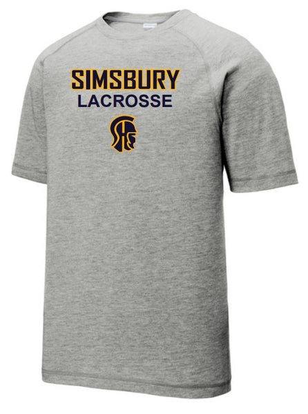 Trojans Lacrosse PosiCharge® Tri-Blend Wicking Raglan Tee