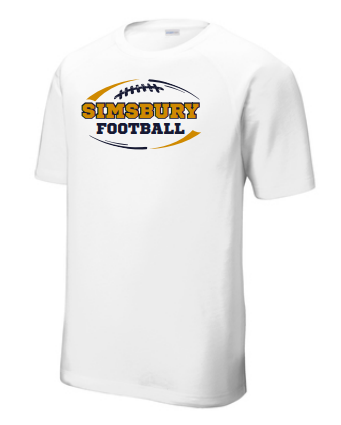 Adult Simsbury Football PosiCharge® Tri-Blend Wicking Raglan Tee