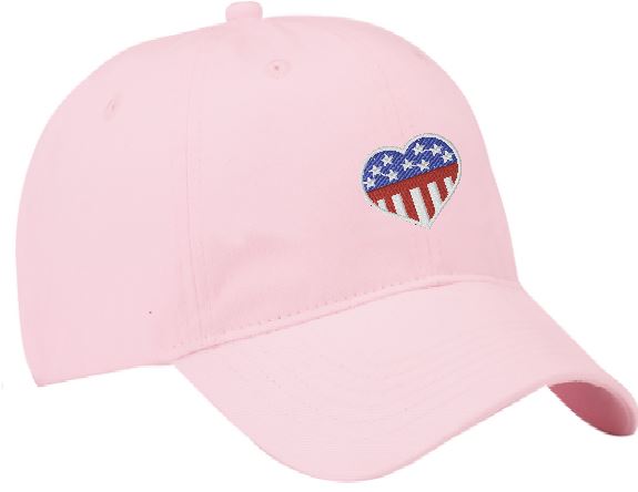 Flag Heart Brushed Twill Low Profile Cap