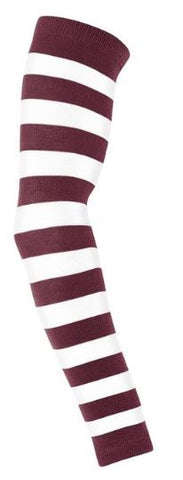 Maroon and White Fan Sleeve