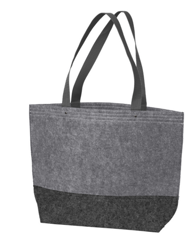 Gray Tone Medium Felt Tote