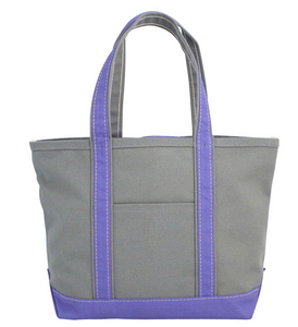 Medium Boat Tote - Gray/Purple