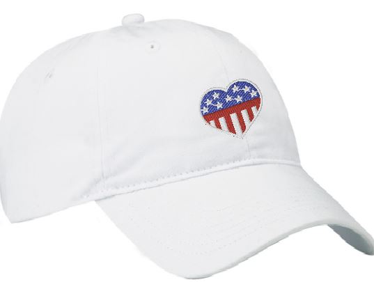 Flag Heart Brushed Twill Low Profile Cap