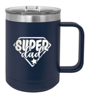 Super Dad 15oz Navy Insulated Mug