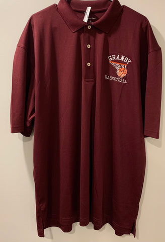 Granby Basketball Maroon Polo Shirt