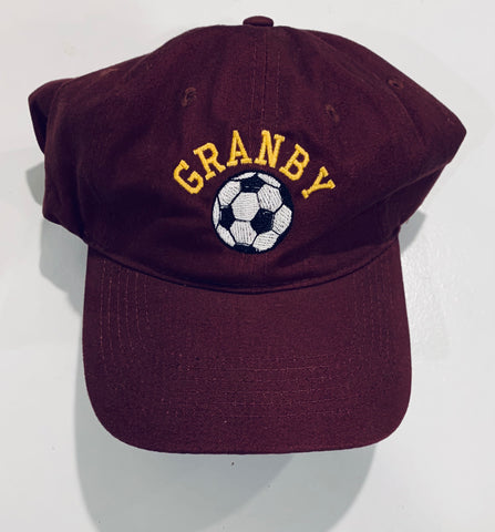 Maroon Hat with Granby Soccer Logo