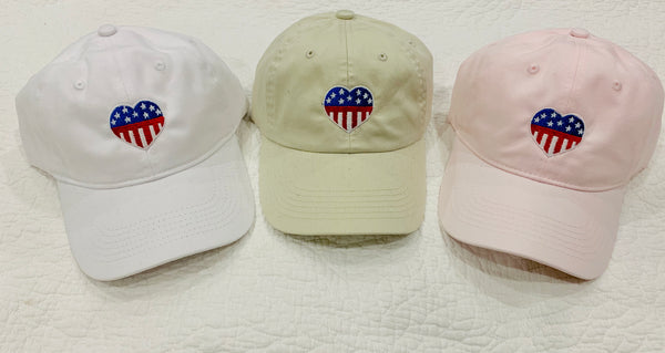 Flag Heart Brushed Twill Low Profile Cap