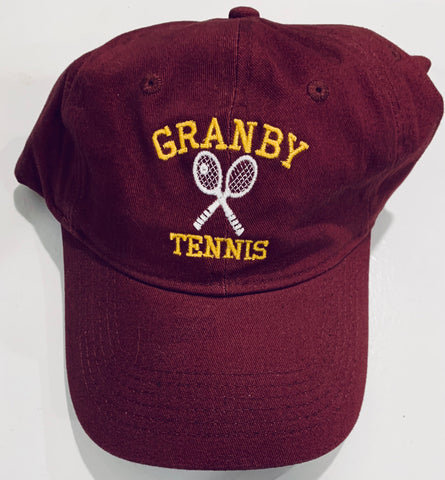 Maroon Hat with Granby Tennis Logo