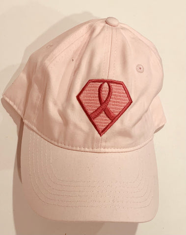 Breast Cancer Ribbon Patch Hat -Pink